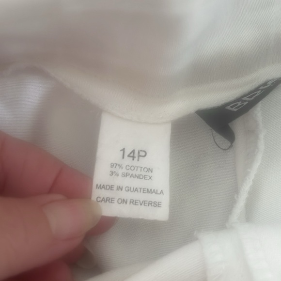 Briggs White Wide-Leg High Rise Capris. 14P. Y2K - Picture 10 of 12